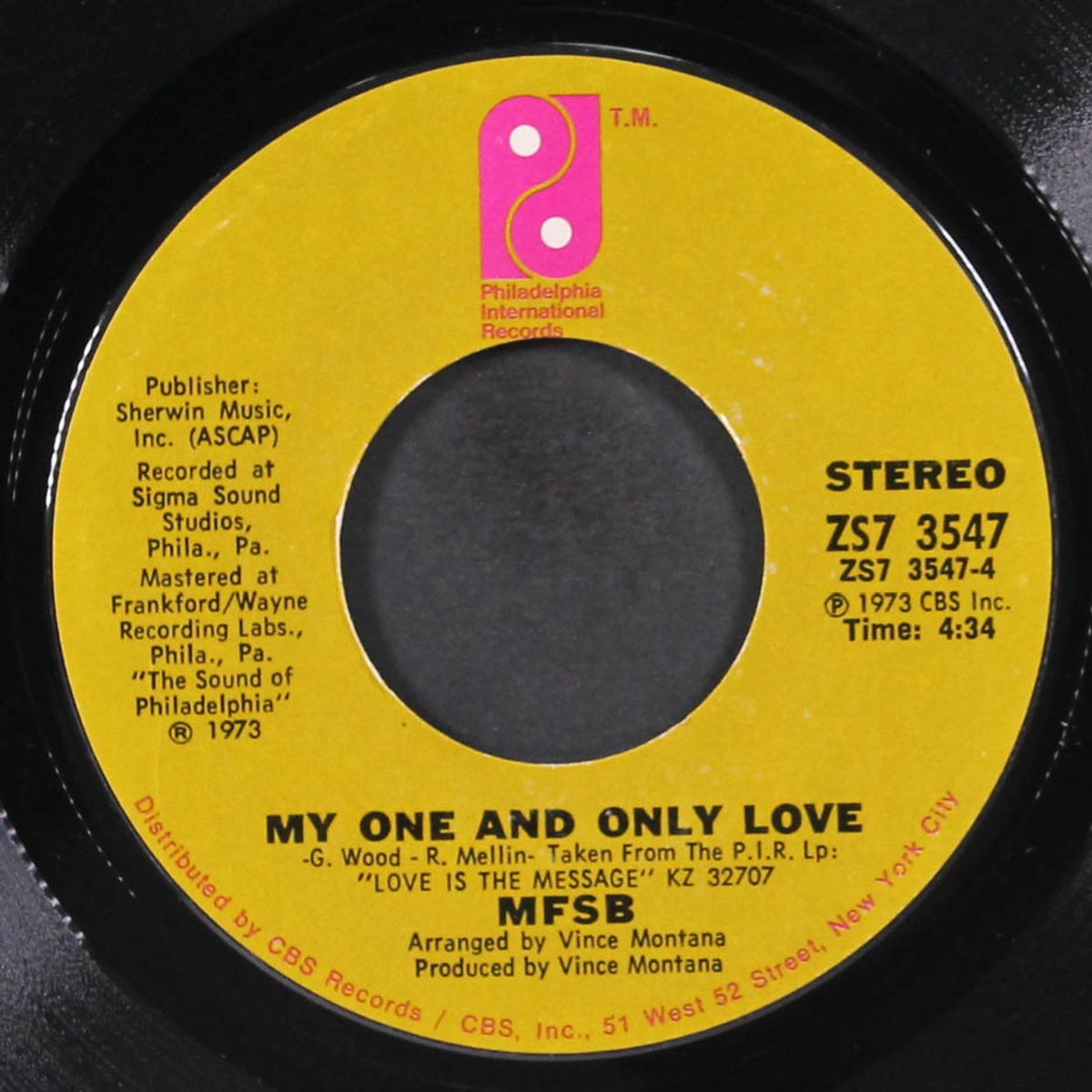 love is the message / my one and only love by MFSB