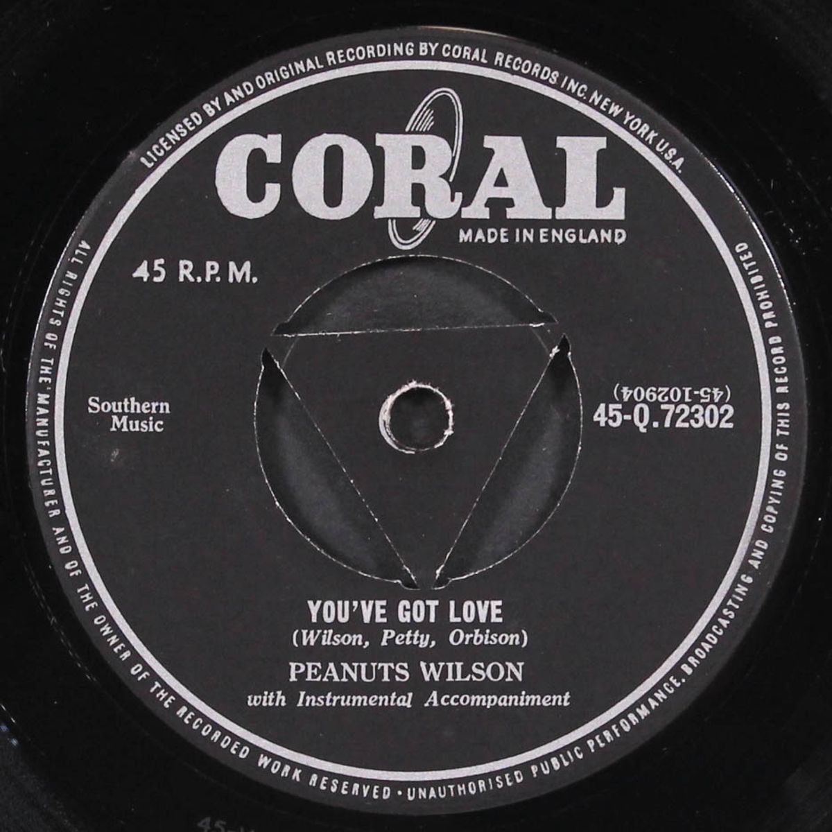 cast iron arm / you've got love by PEANUTS WILSON