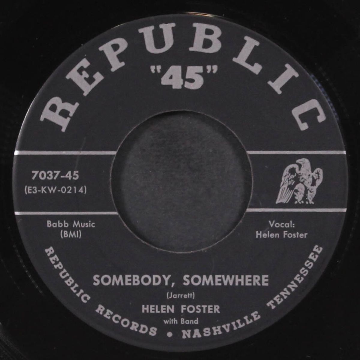they tell me / somebody, somewhere by HELEN FOSTER