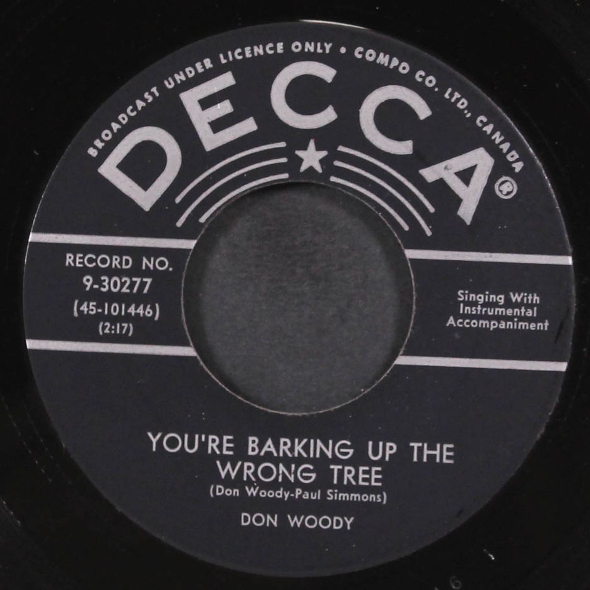you're barking up the wrong tree / bird-dog by DON WOODY