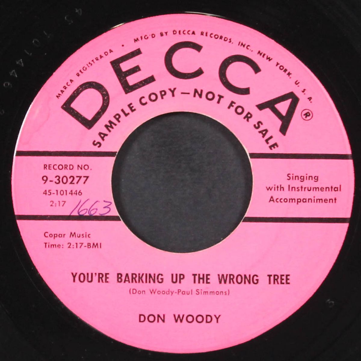 you're barking up the wrong tree / bird-dog by DON WOODY