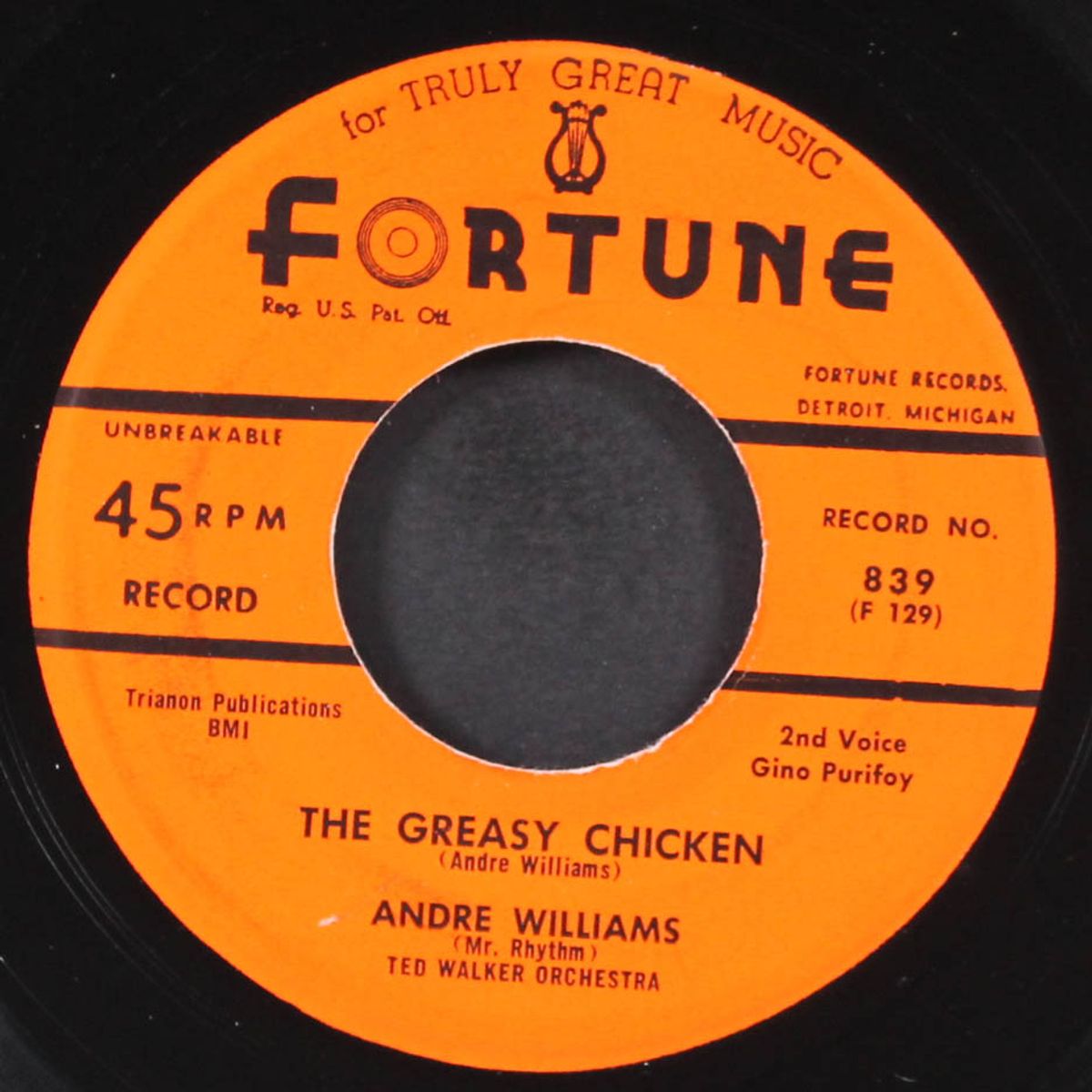 the greasy chicken / come on, baby by ANDRE WILLIAMS