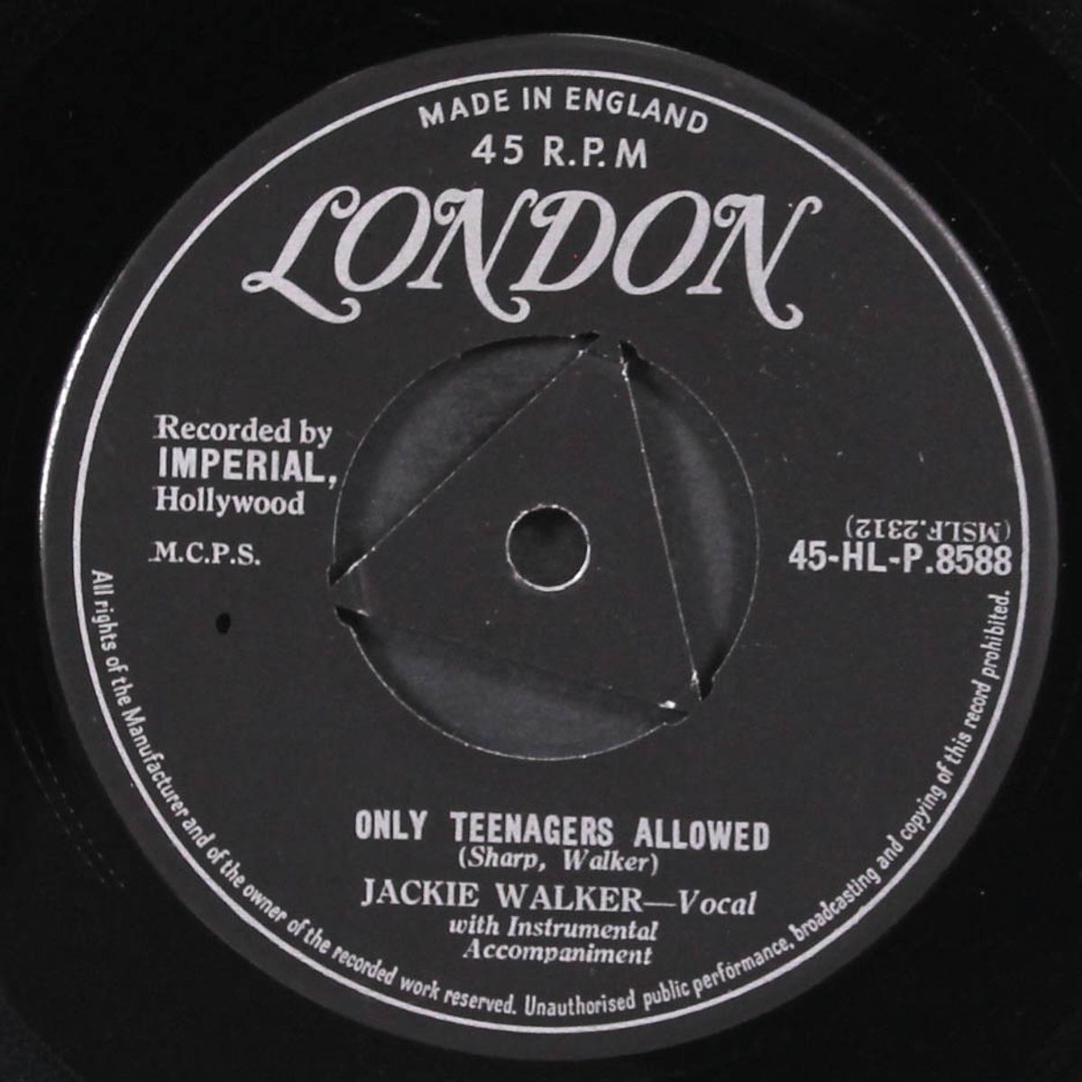 only teenagers allowed / oh lonesome me by JACKIE WALKER