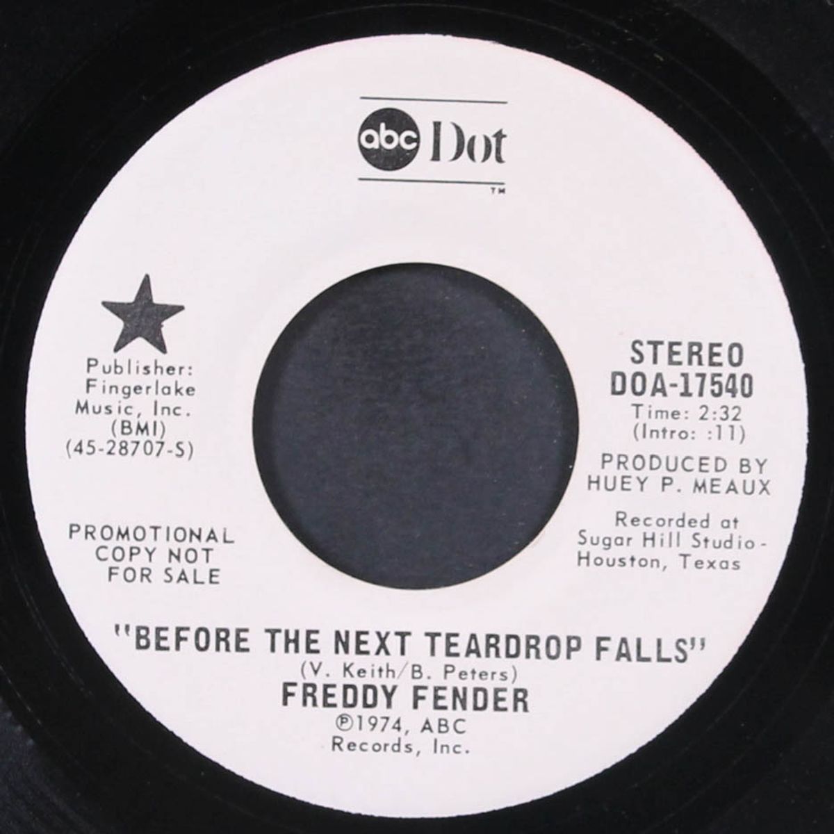 before the next teardrop falls by FREDDY FENDER