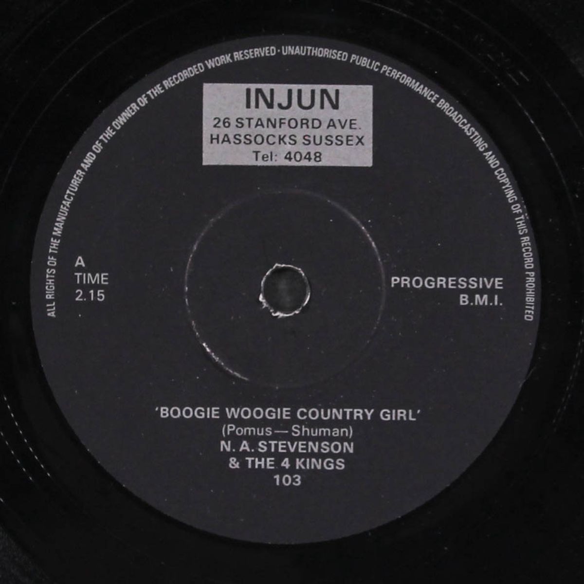 boogie woogie country girl / pins & needles by N.A. STEPHENSON