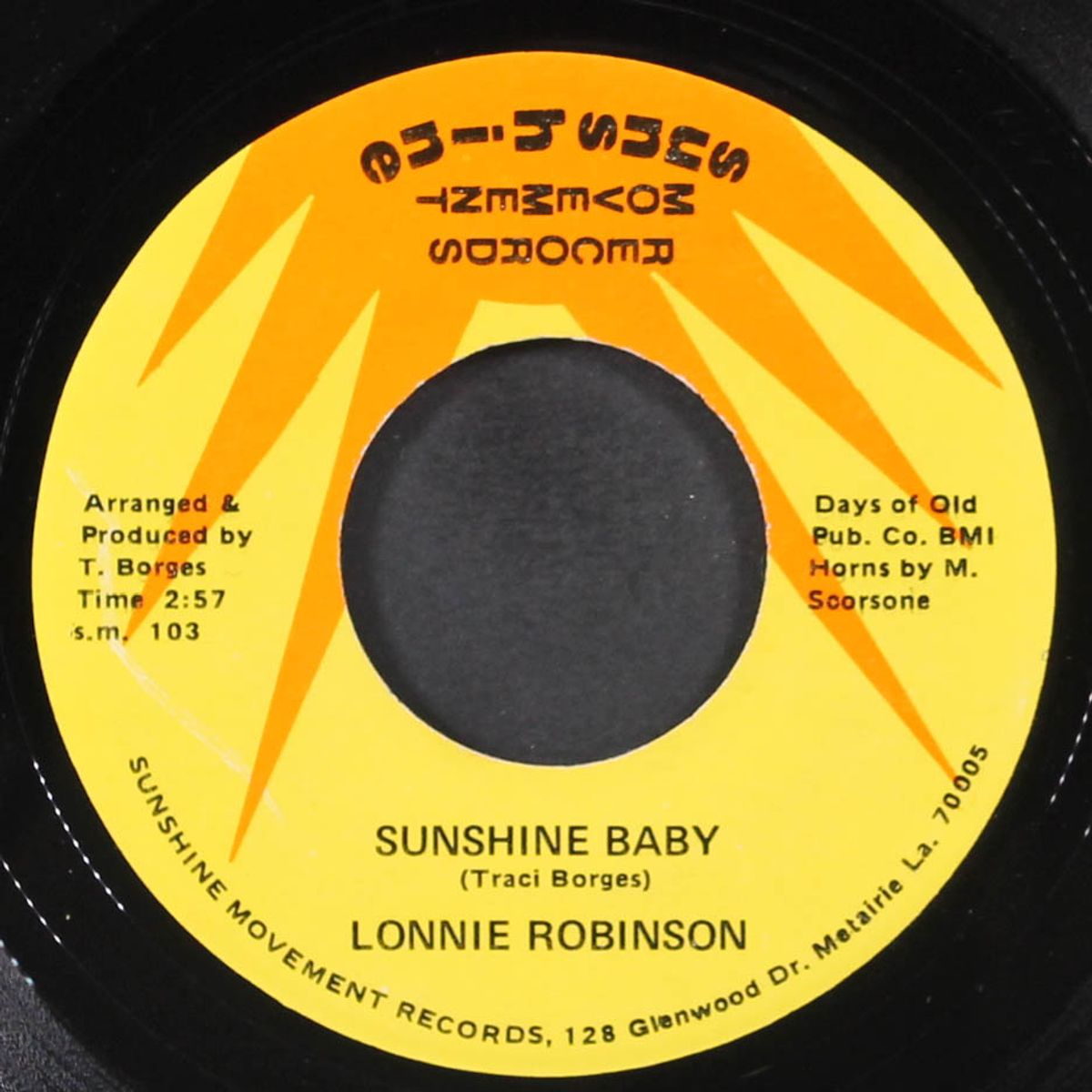 sunshine baby / are you sure you want to give me your love by LONNIE ROBINSON