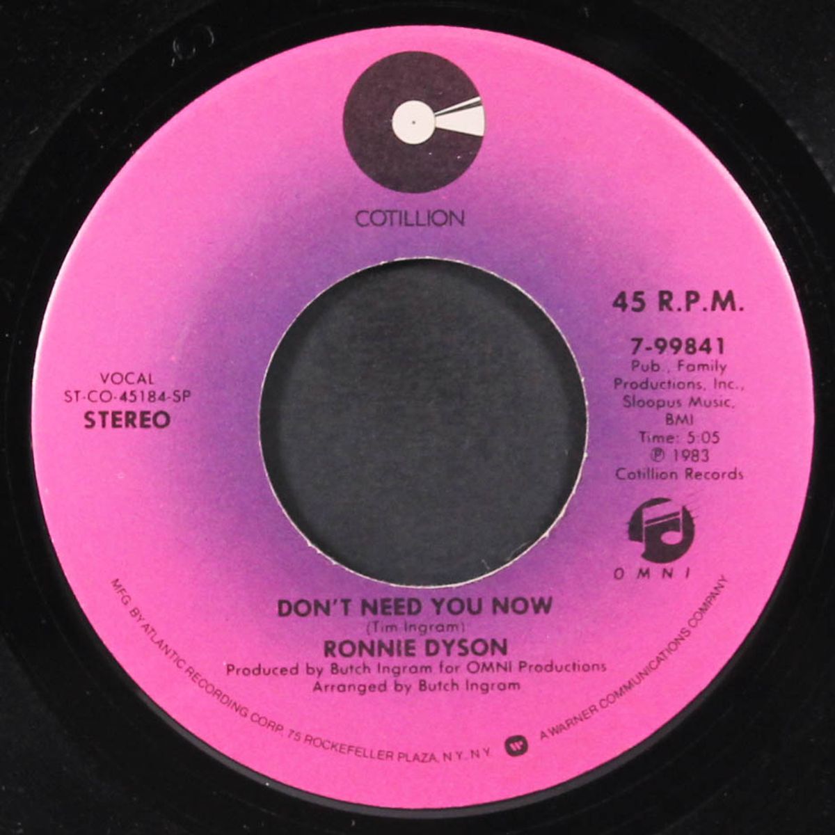 all over your face / don't need you now by RONNIE DYSON