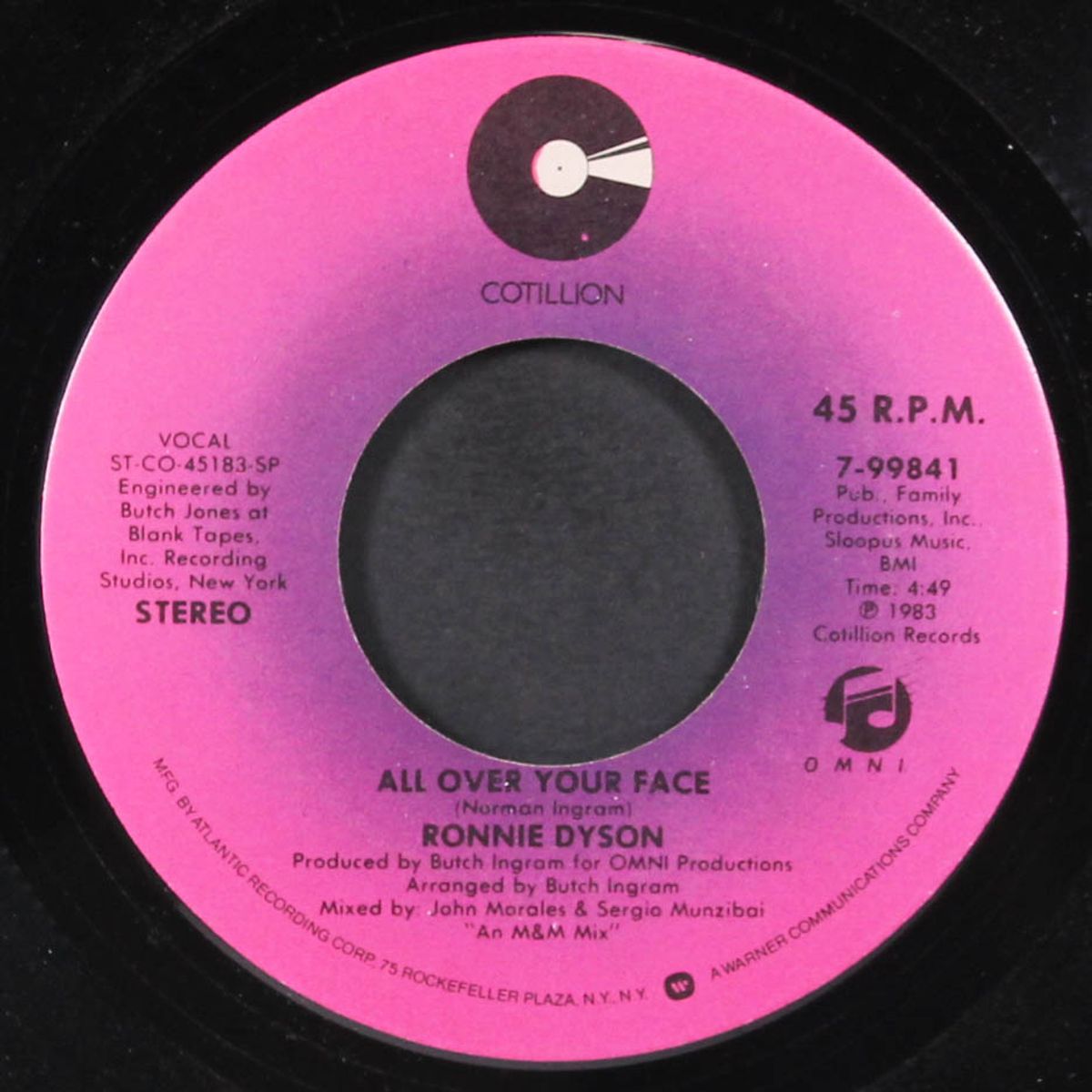 all over your face / don't need you now by RONNIE DYSON