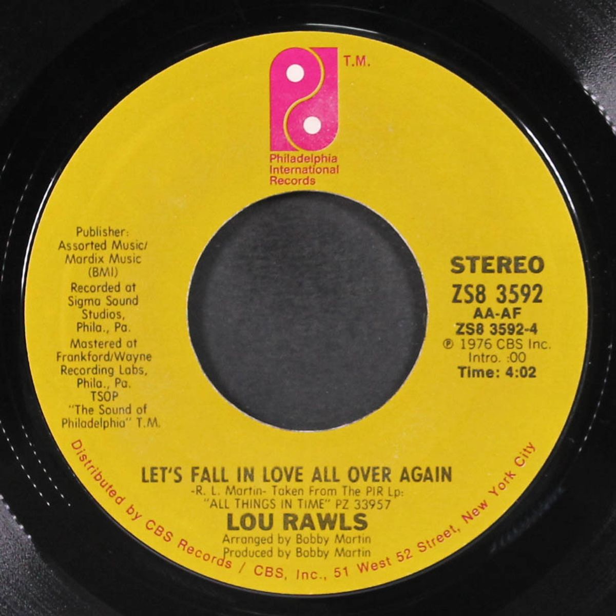 you'll never find another love like mine / let's fall in love all over by LOU RAWLS