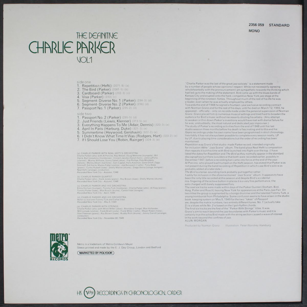 the definitive, vol. 1 by CHARLIE PARKER