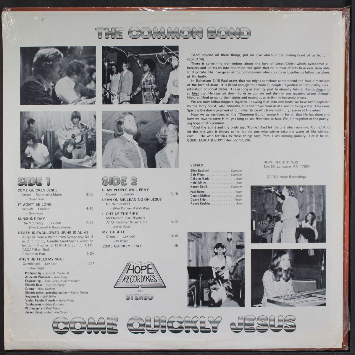 come quickly jesus by COMMON BOND
