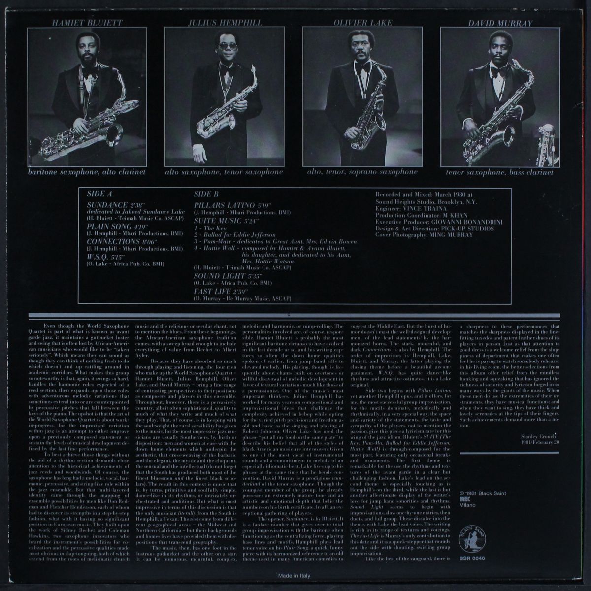 w.s.q. by WORLD SAXOPHONE QUARTET