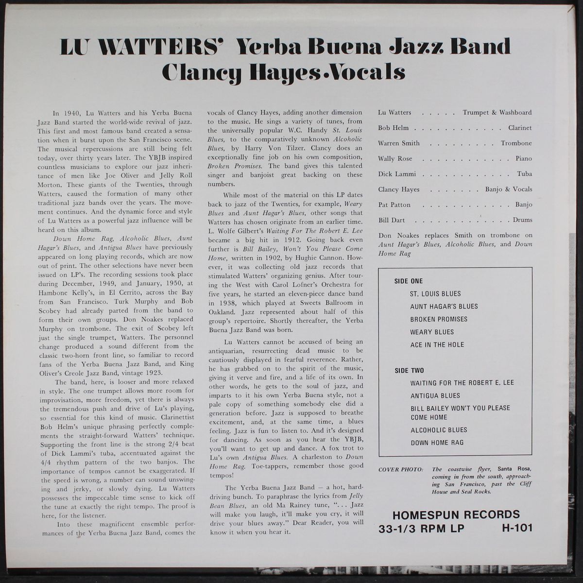 lu watters yerba buena jazz band by LU WATTERS YERBA BUENA JAZZ BAND