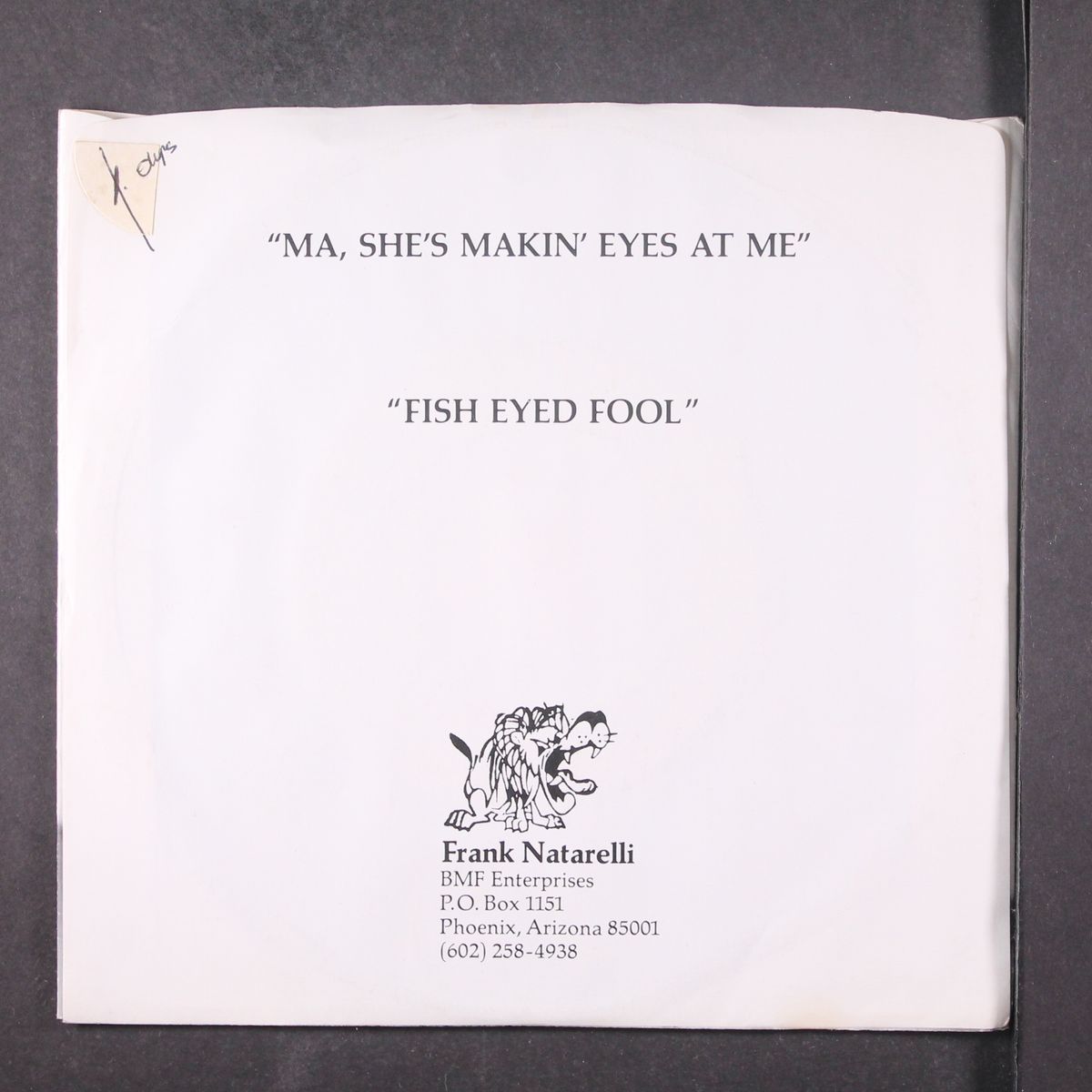 ma, she's makin eyes at me / fish eyed fool by FRANK NATARELLI