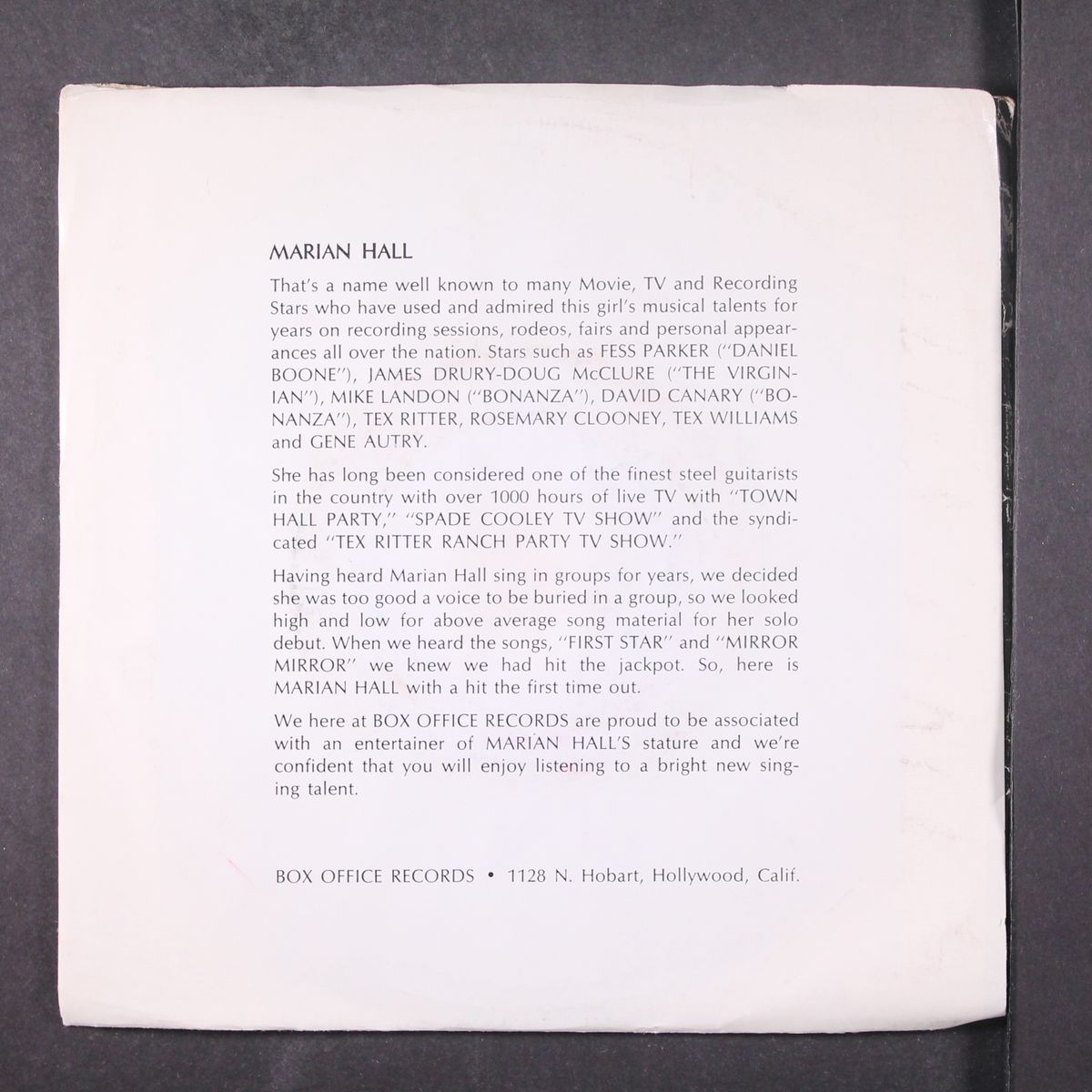mirror, mirror / first star by MARIAN HALL