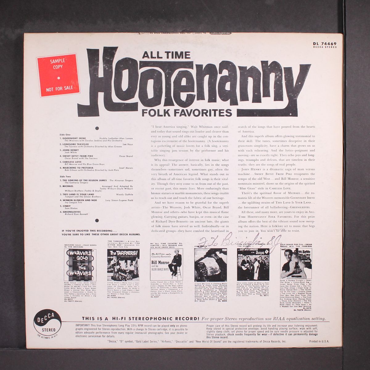 all-time hootenanny folk favorites by VARIOUS