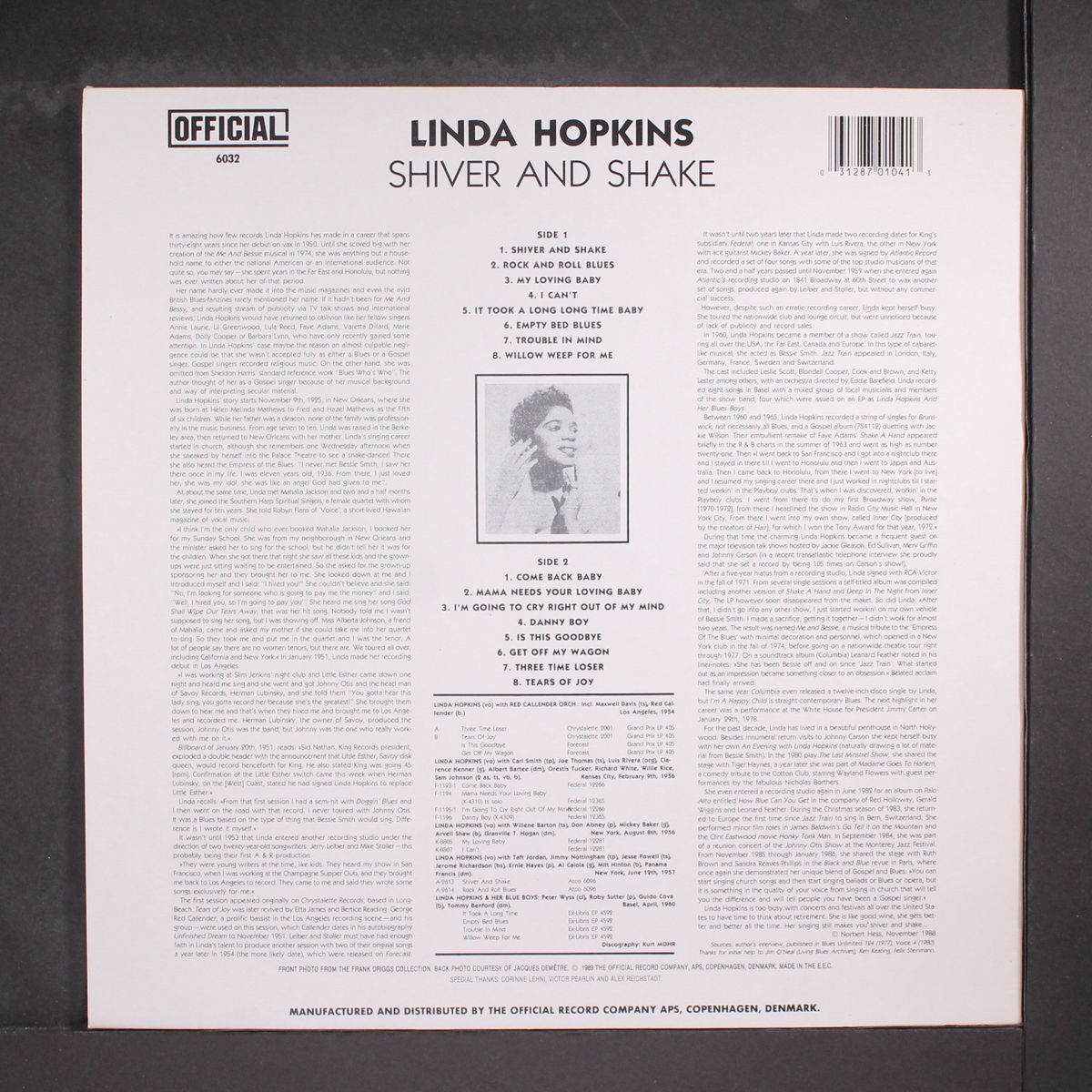 shiver and shake by LINDA HOPKINS