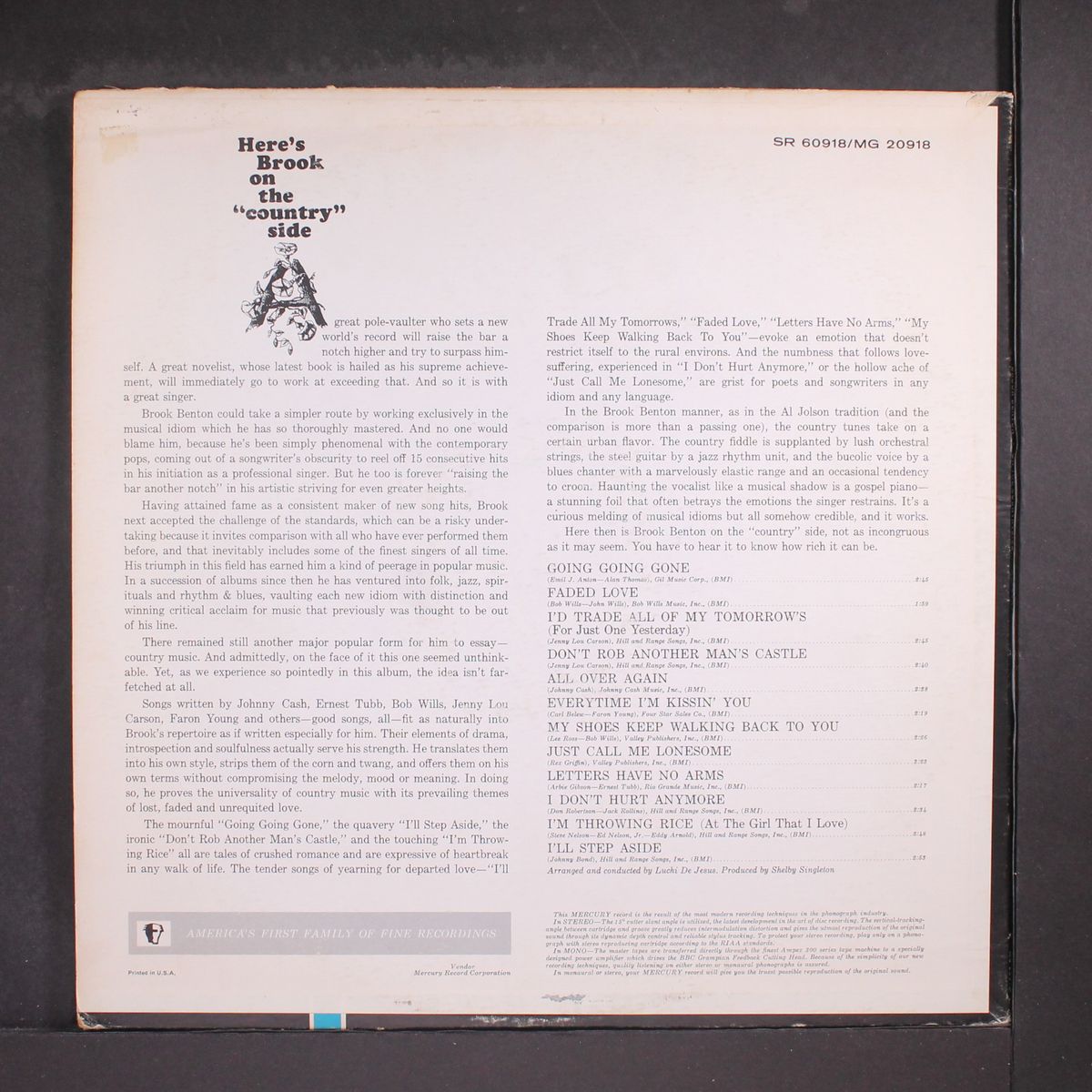 on the countryside by BROOK BENTON