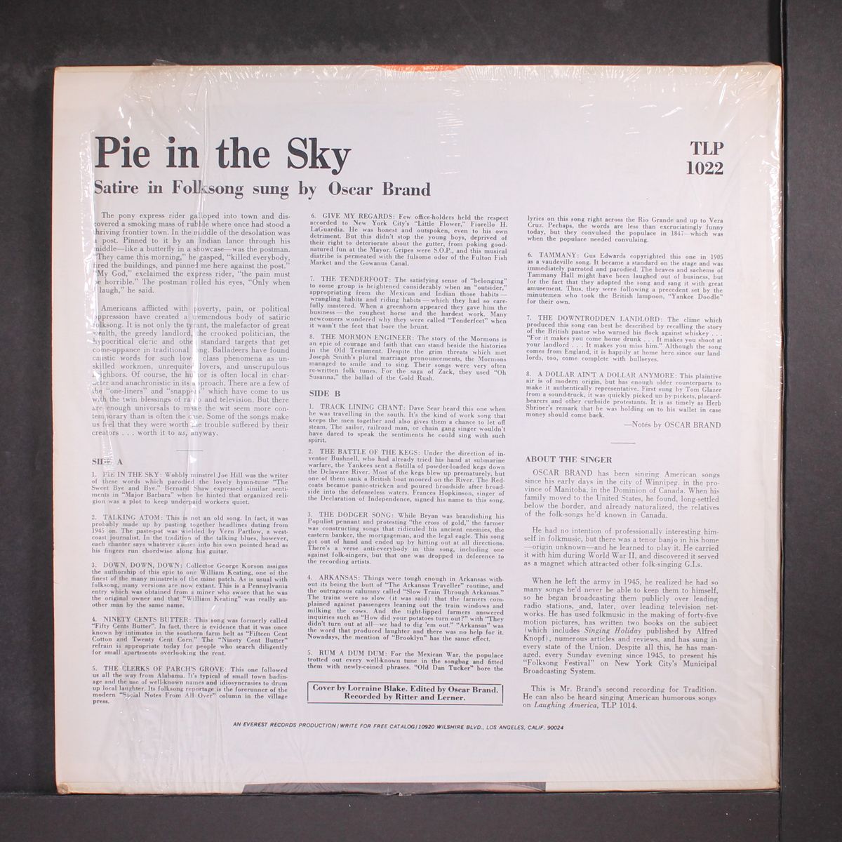 pie in the sky by OSCAR BRAND