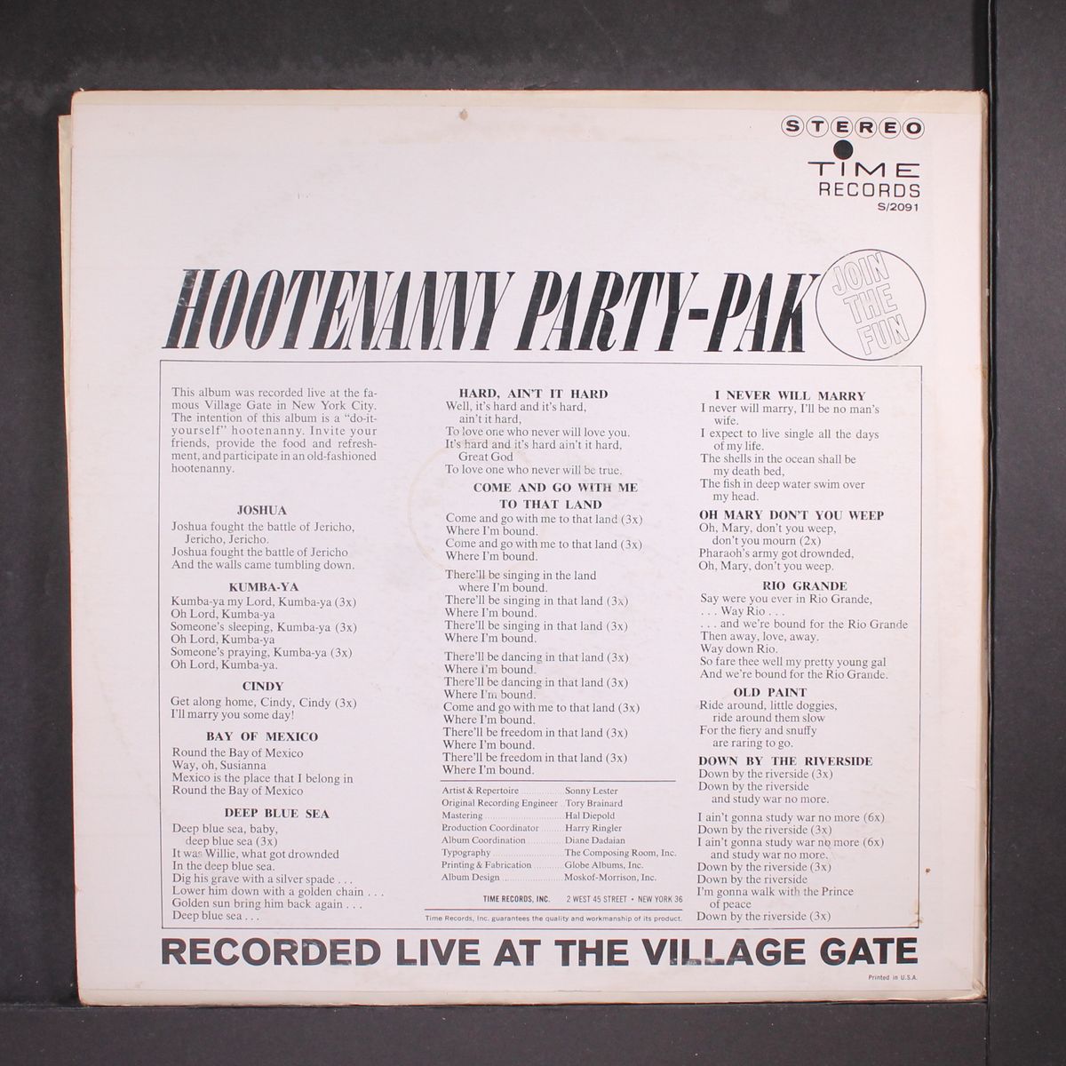 hootenanny party pak by VARIOUS