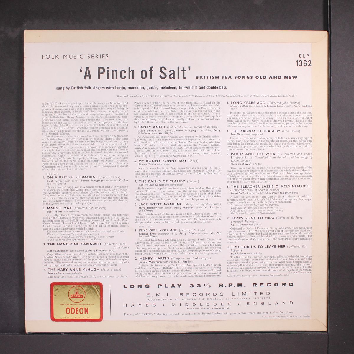 a pinch of salt, british sea songs old & new by VARIOUS