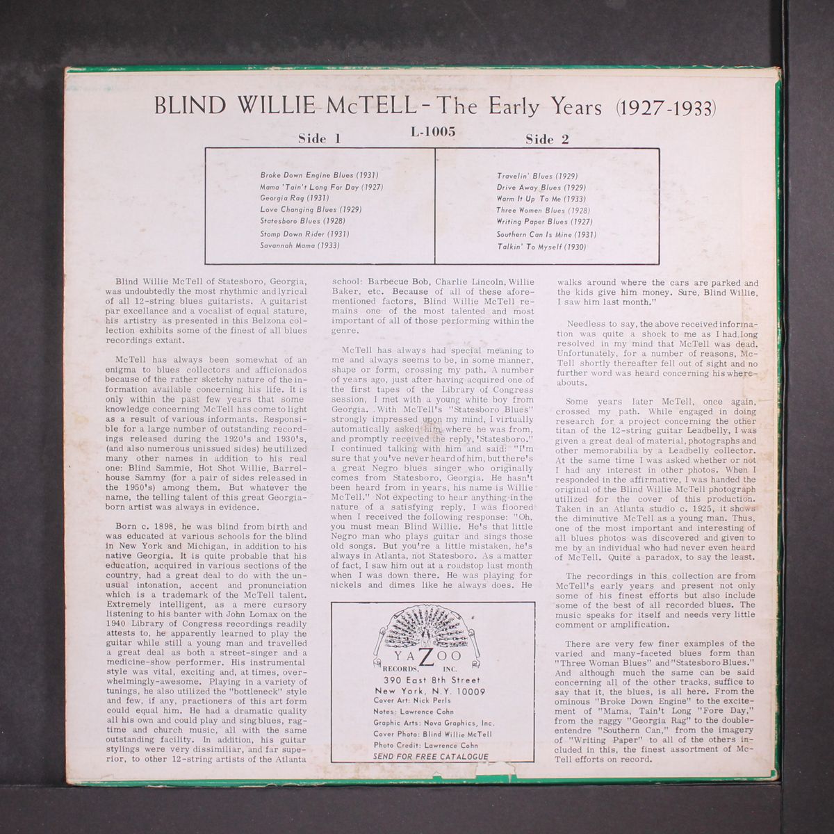 1927-1933, the early years by BLIND WILLIE MCTELL