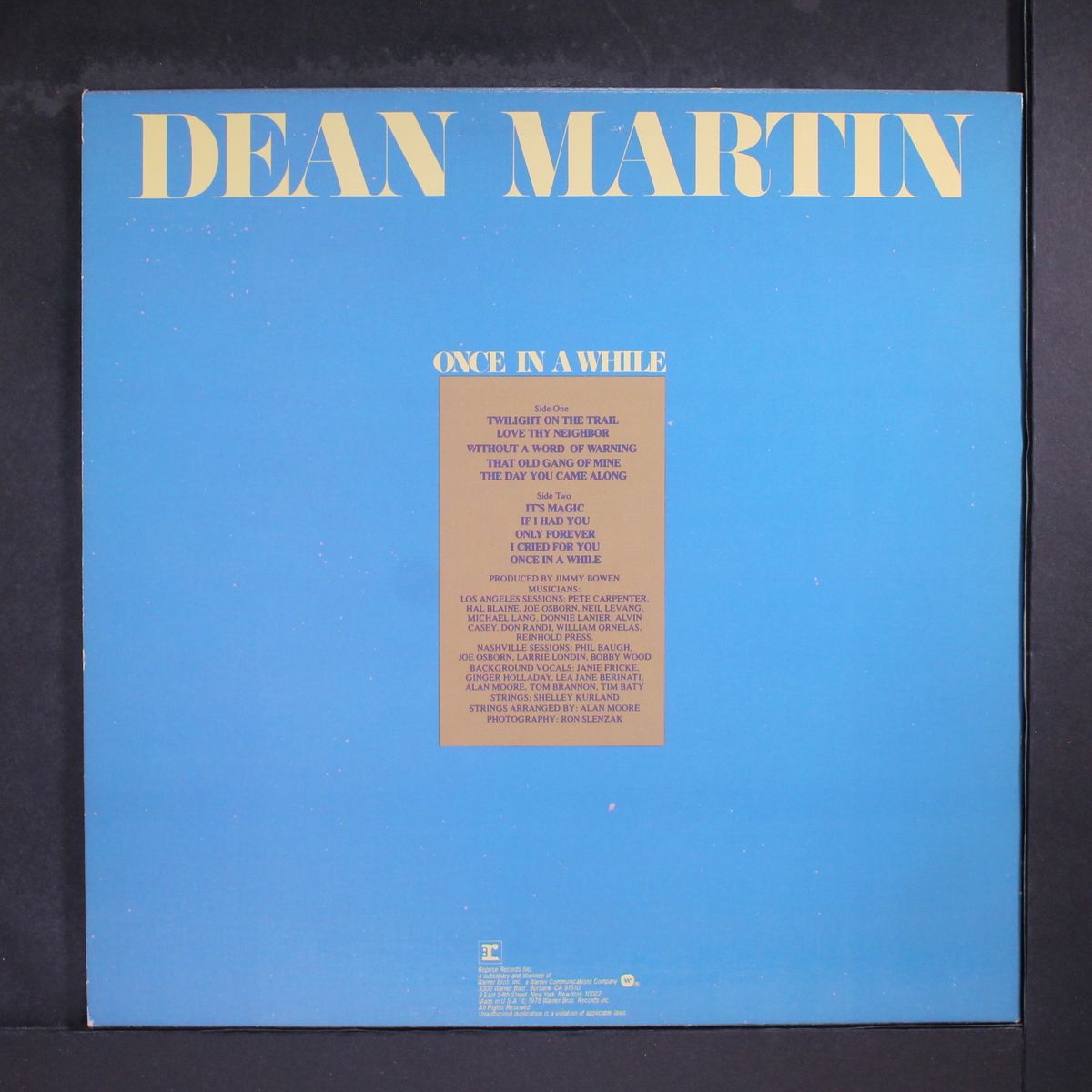 once in a while by DEAN MARTIN