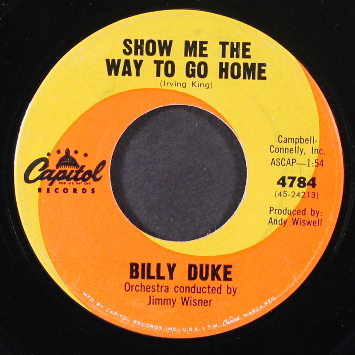 show me the way to go home / new orleans by BILLY DUKE