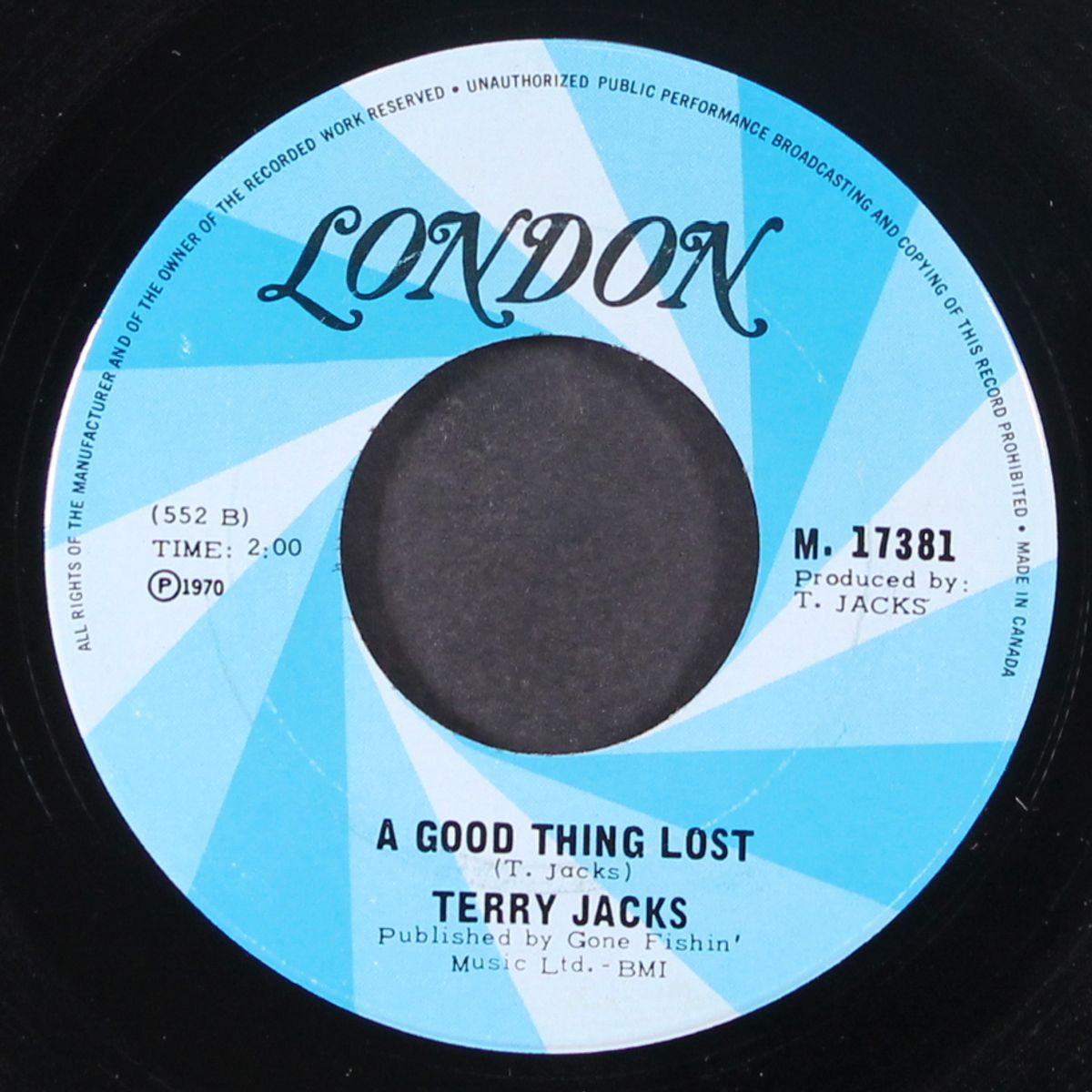 i'm gonna capture you / a good thing lost by TERRY JACKS