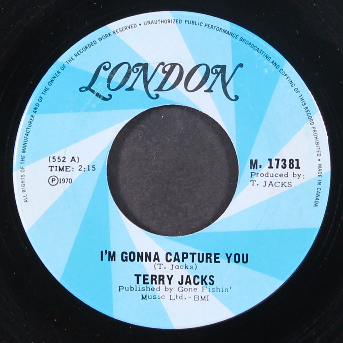i'm gonna capture you / a good thing lost by TERRY JACKS