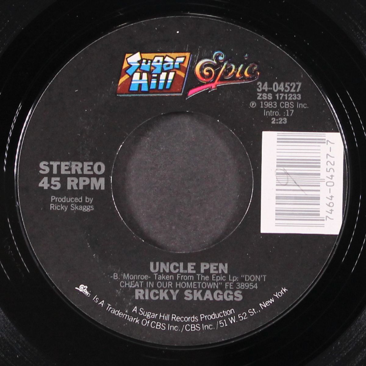 uncle pen / i'm head over heels in love by RICKY SKAGGS