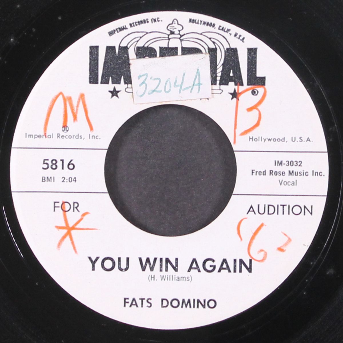 you win again / ida jane by FATS DOMINO