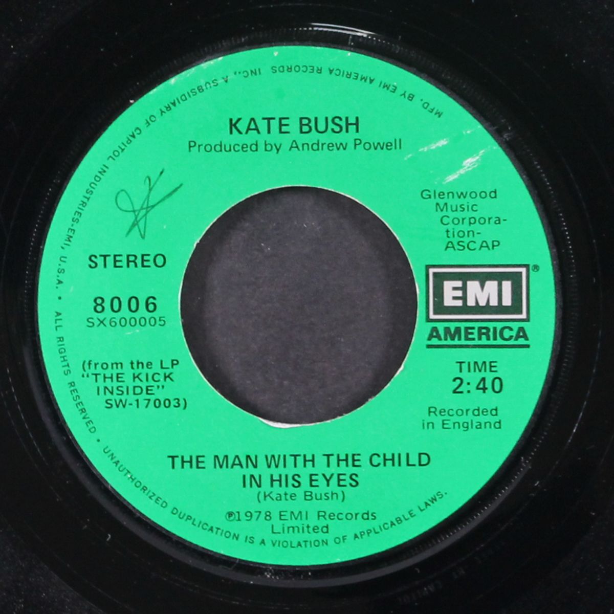 the man with the child in his eyes / moving by KATE BUSH