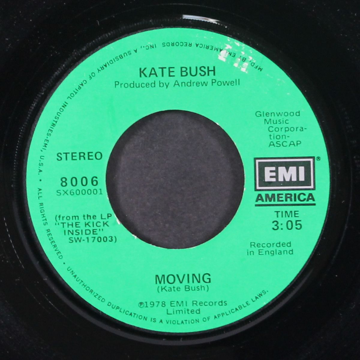 the man with the child in his eyes / moving by KATE BUSH