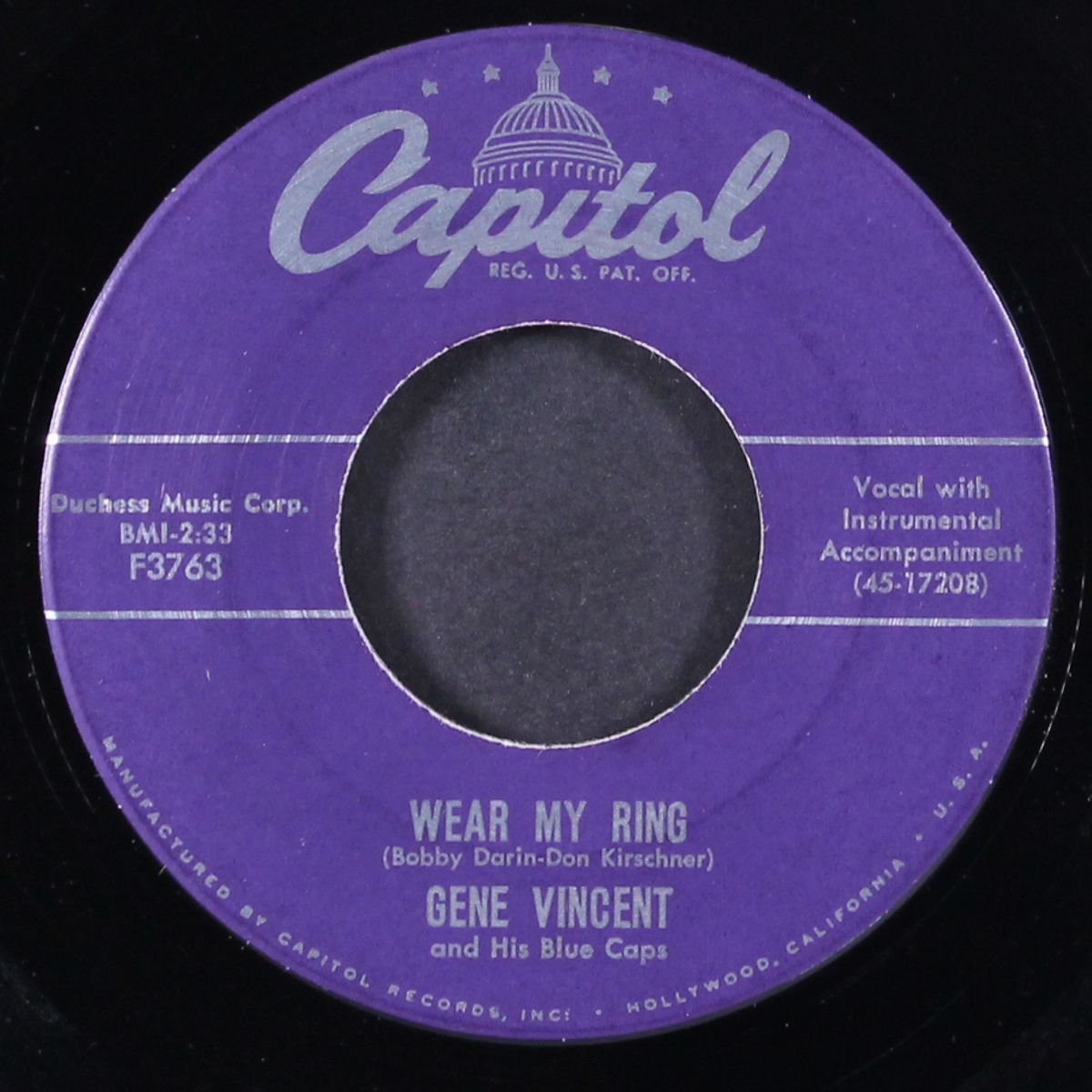 lotta lovin' / wear my ring by GENE VINCENT