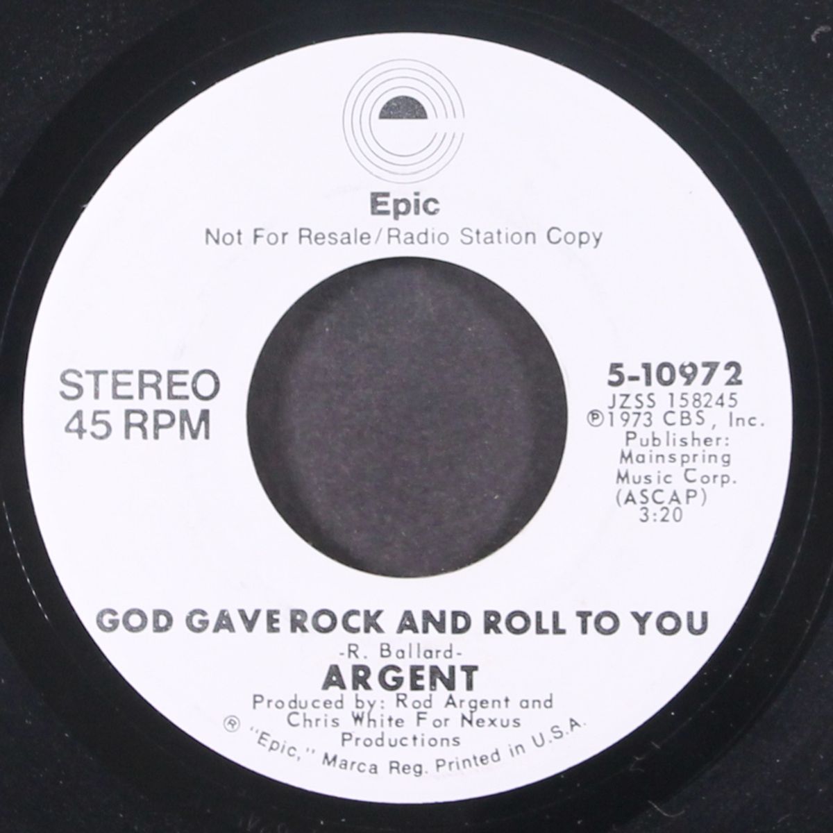 god gave rock and roll to you / mono by ARGENT