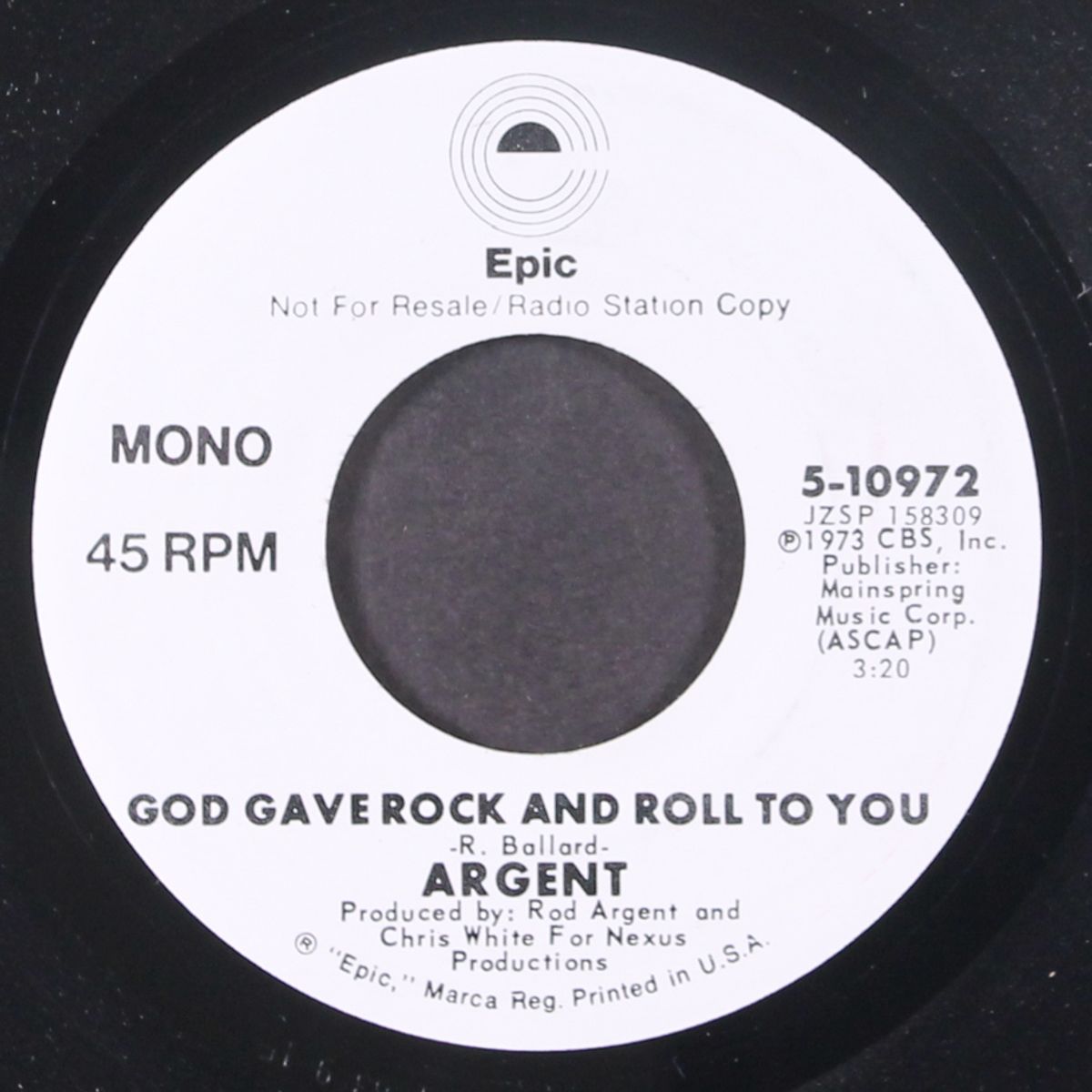god gave rock and roll to you / mono by ARGENT