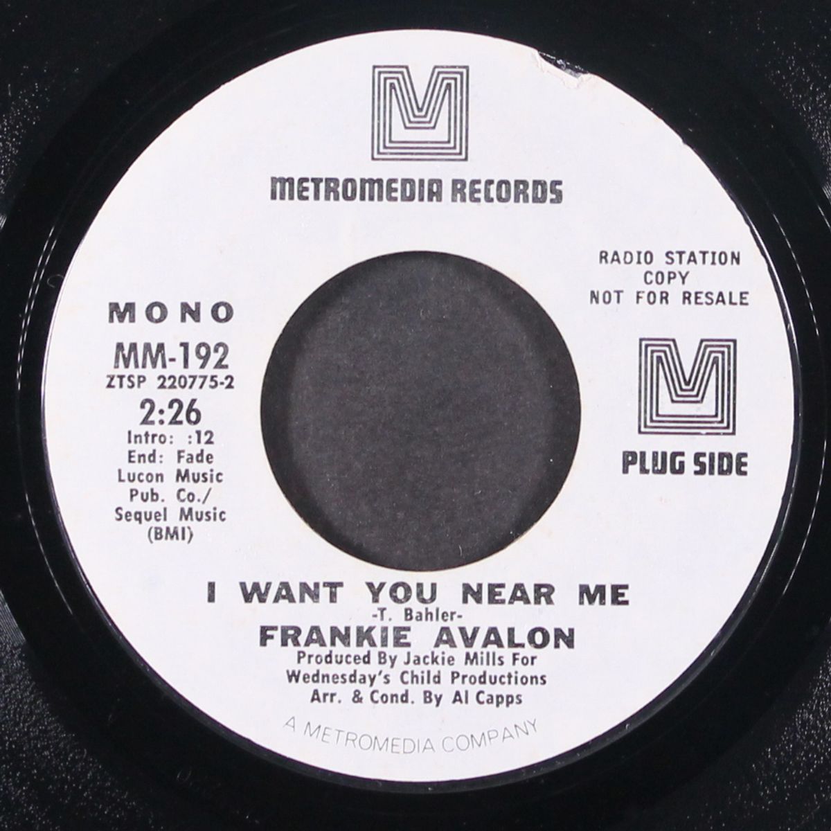 i want you near me / heart of everything by FRANKIE AVALON