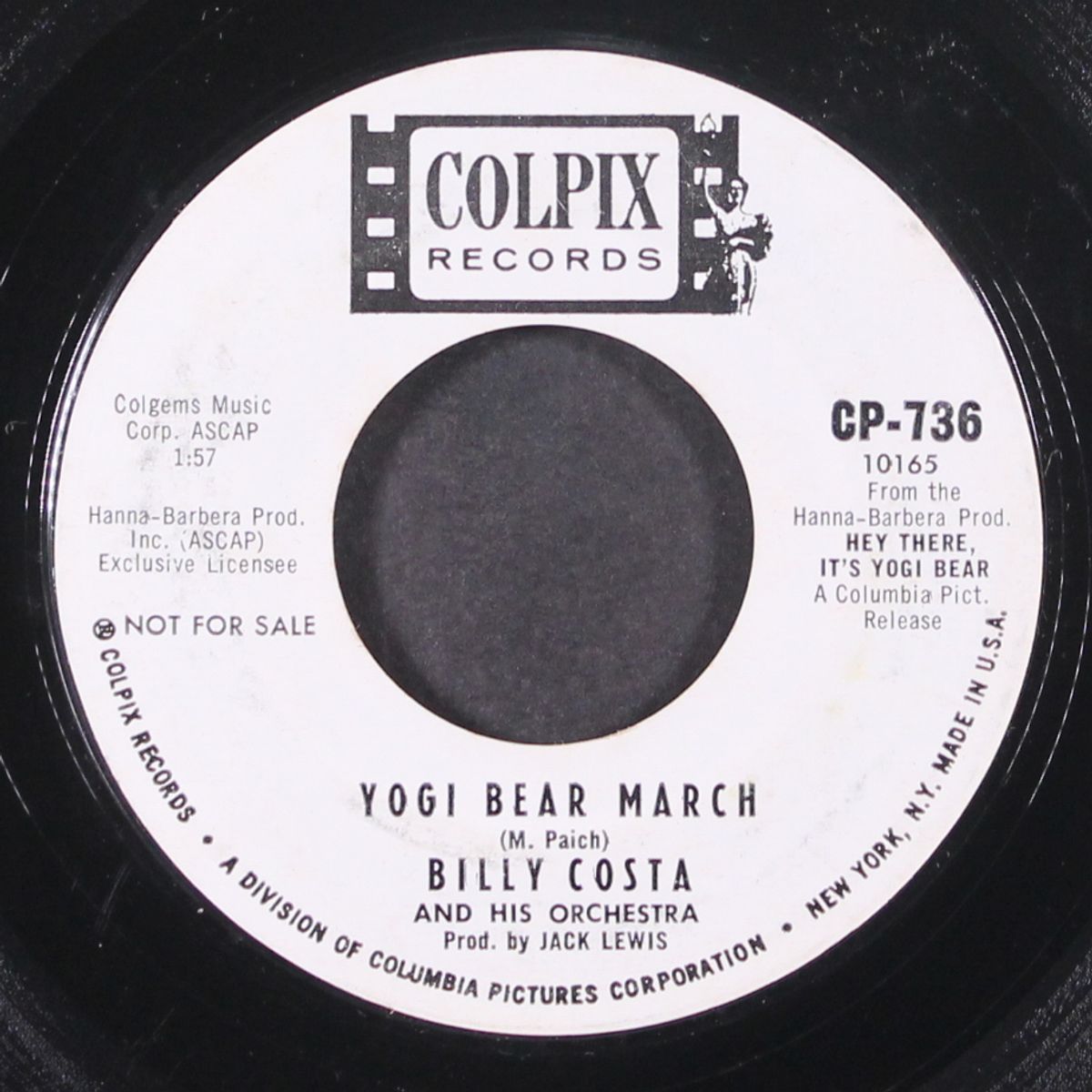 yogi bear march / whistle your way back home by BILLY COSTA