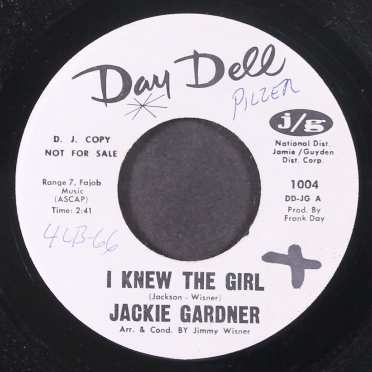 i knew the girl / letters of love by JACKIE GARDNER