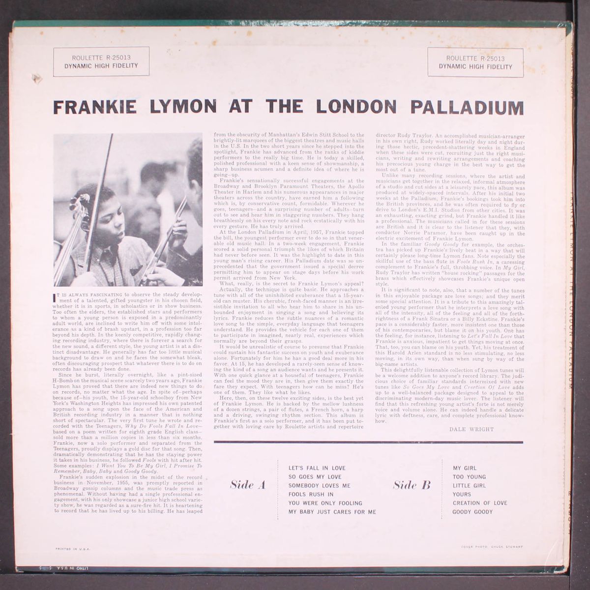 at the london palladium by FRANKIE LYMON