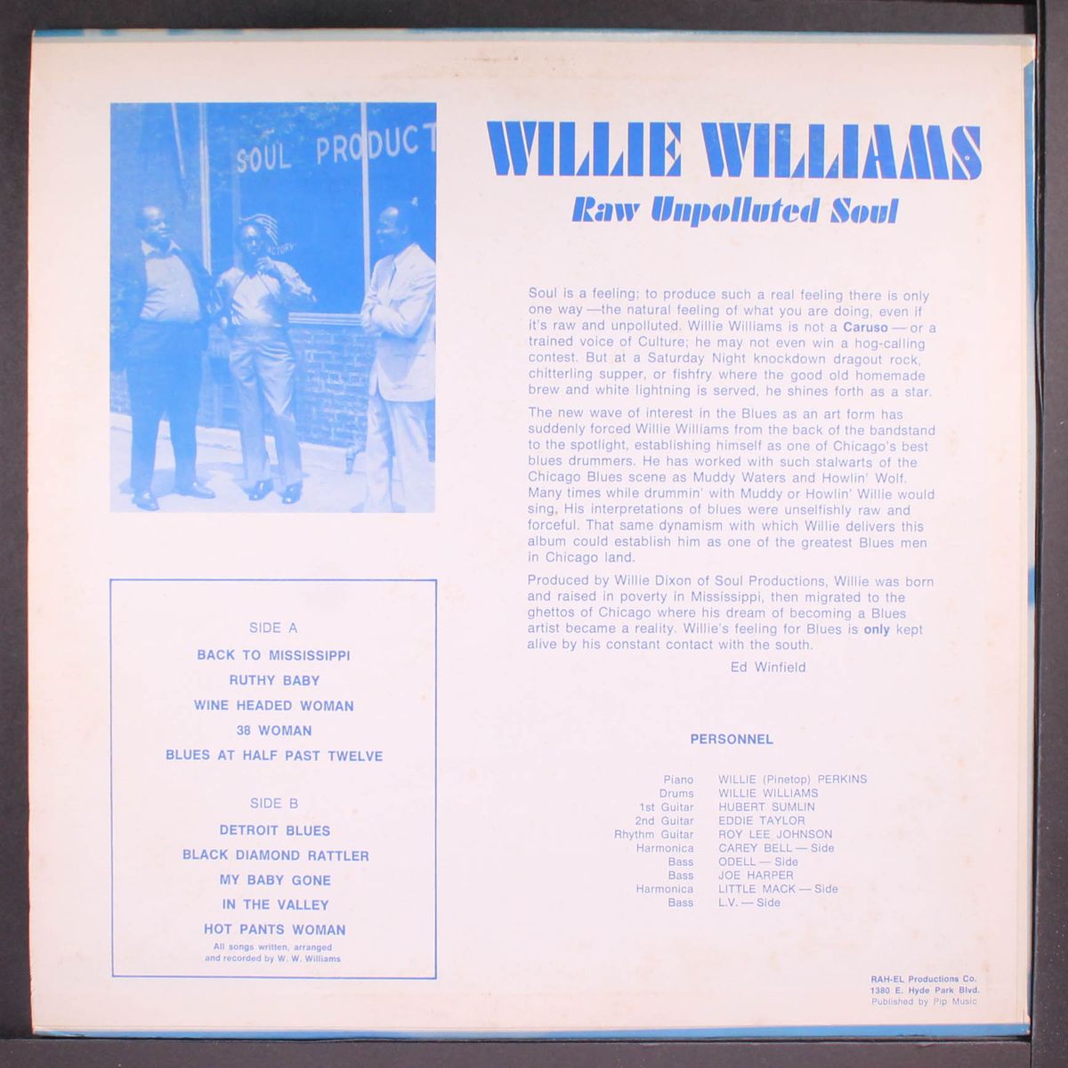 raw unpolluted soul by WILLIE WILLIAMS