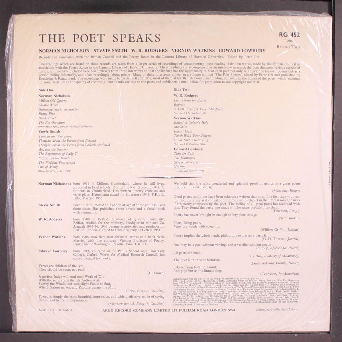 the poet speaks vol. 2 by VARIOUS