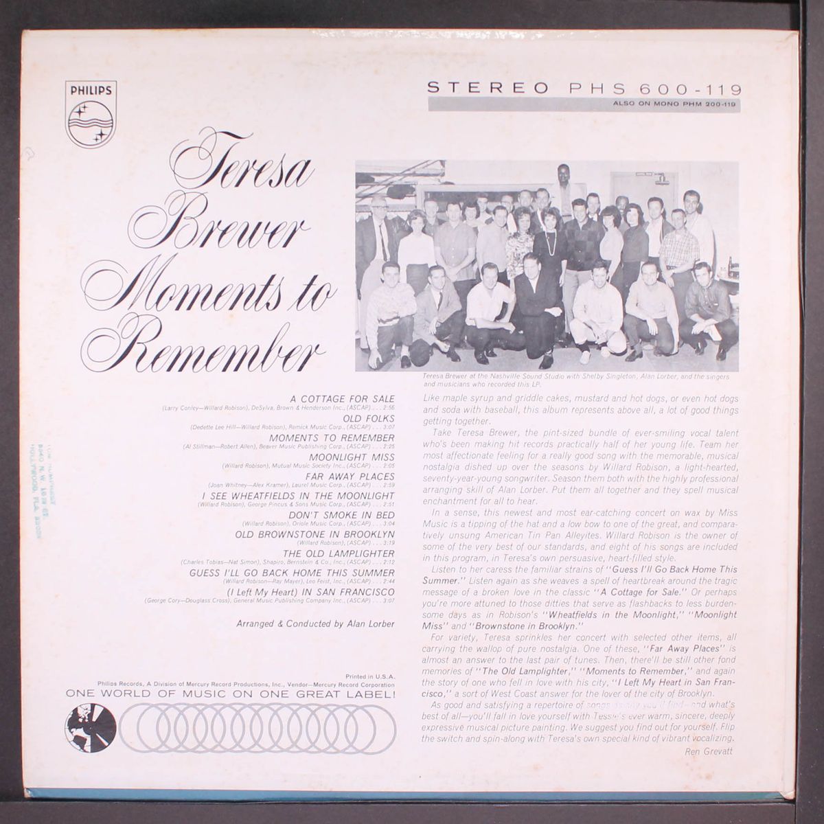 moments to remember by TERESA BREWER