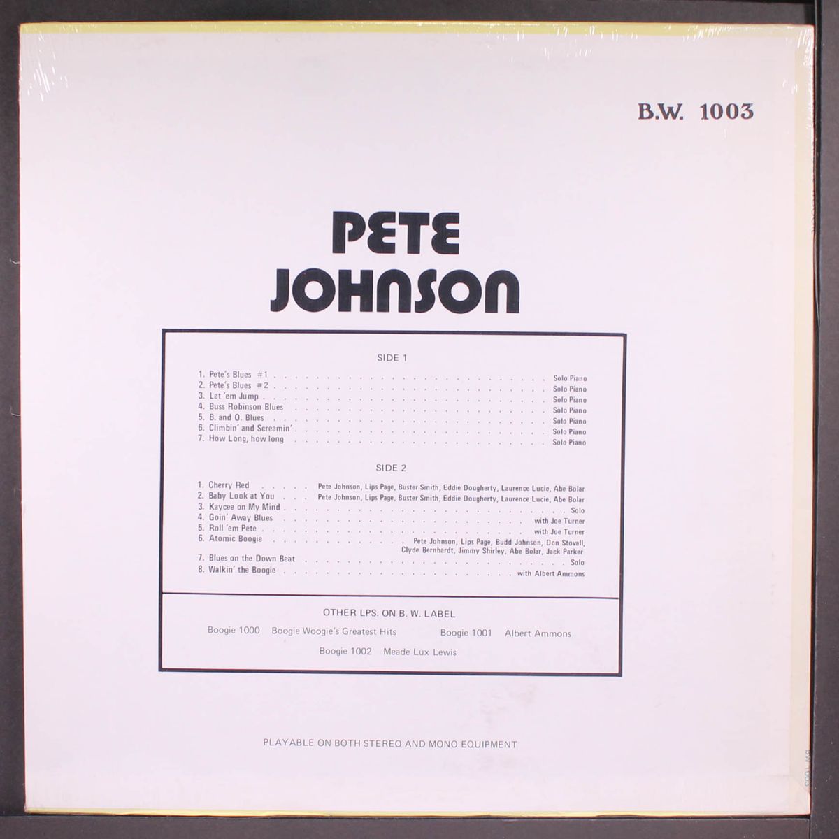 pete johnson by PETE JOHNSON