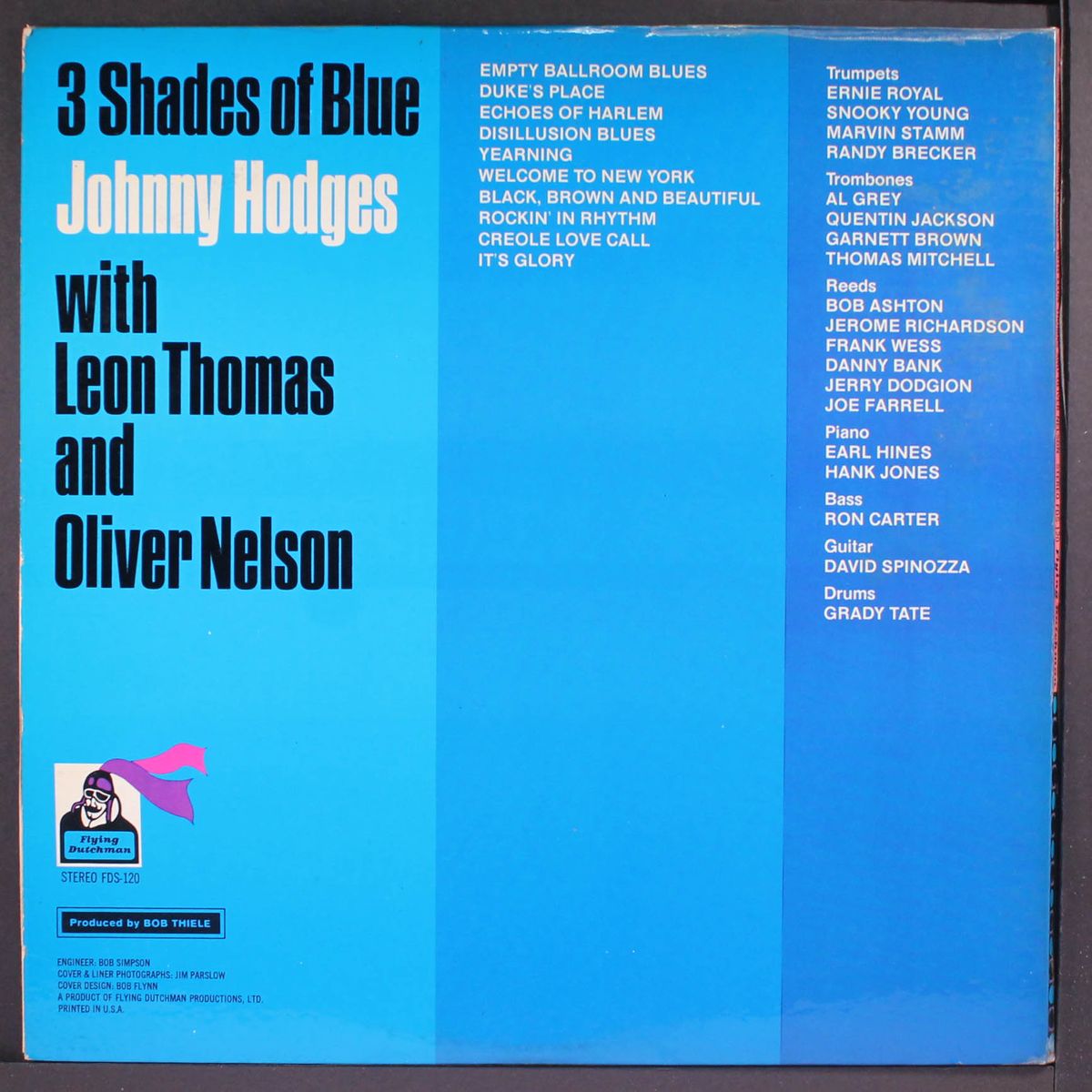 3 shades of blue by JOHNNY HODGES, LEON THOMAS, OLIVER NELSON