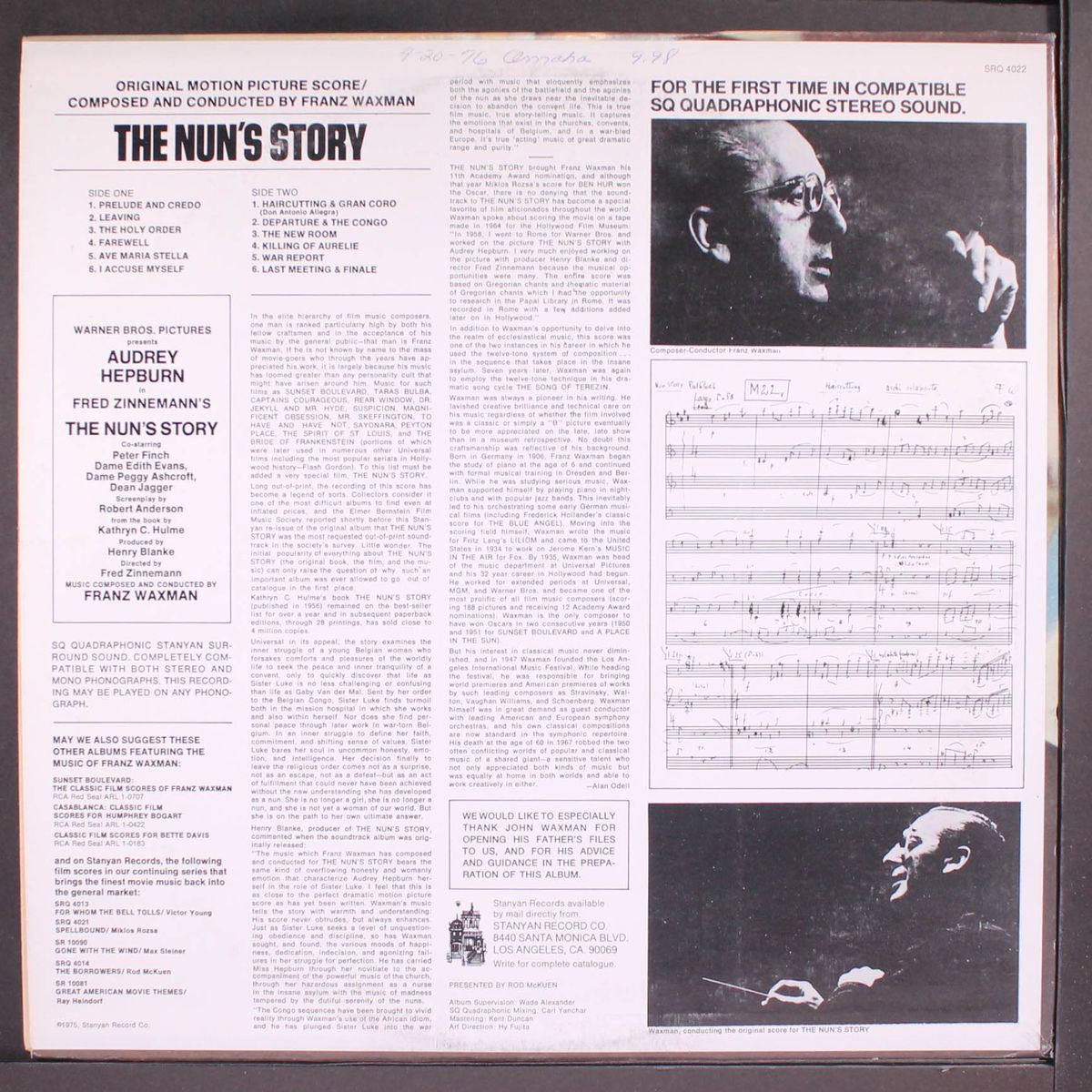 the nun's story by SOUNDTRACK