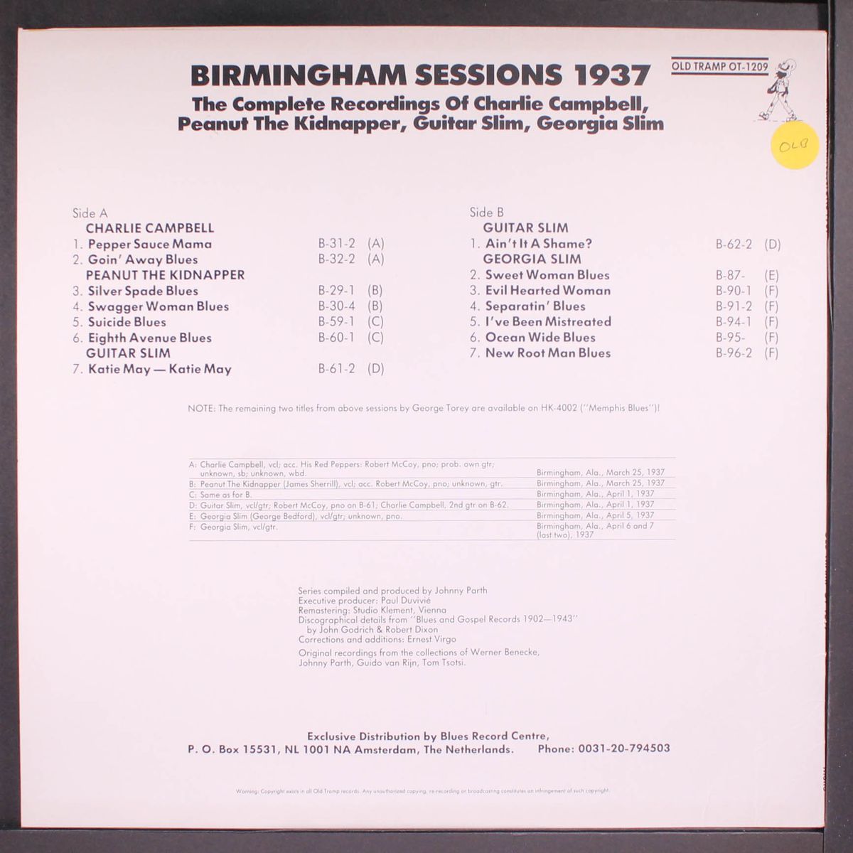 birmingham sessions, 1937 by VARIOUS