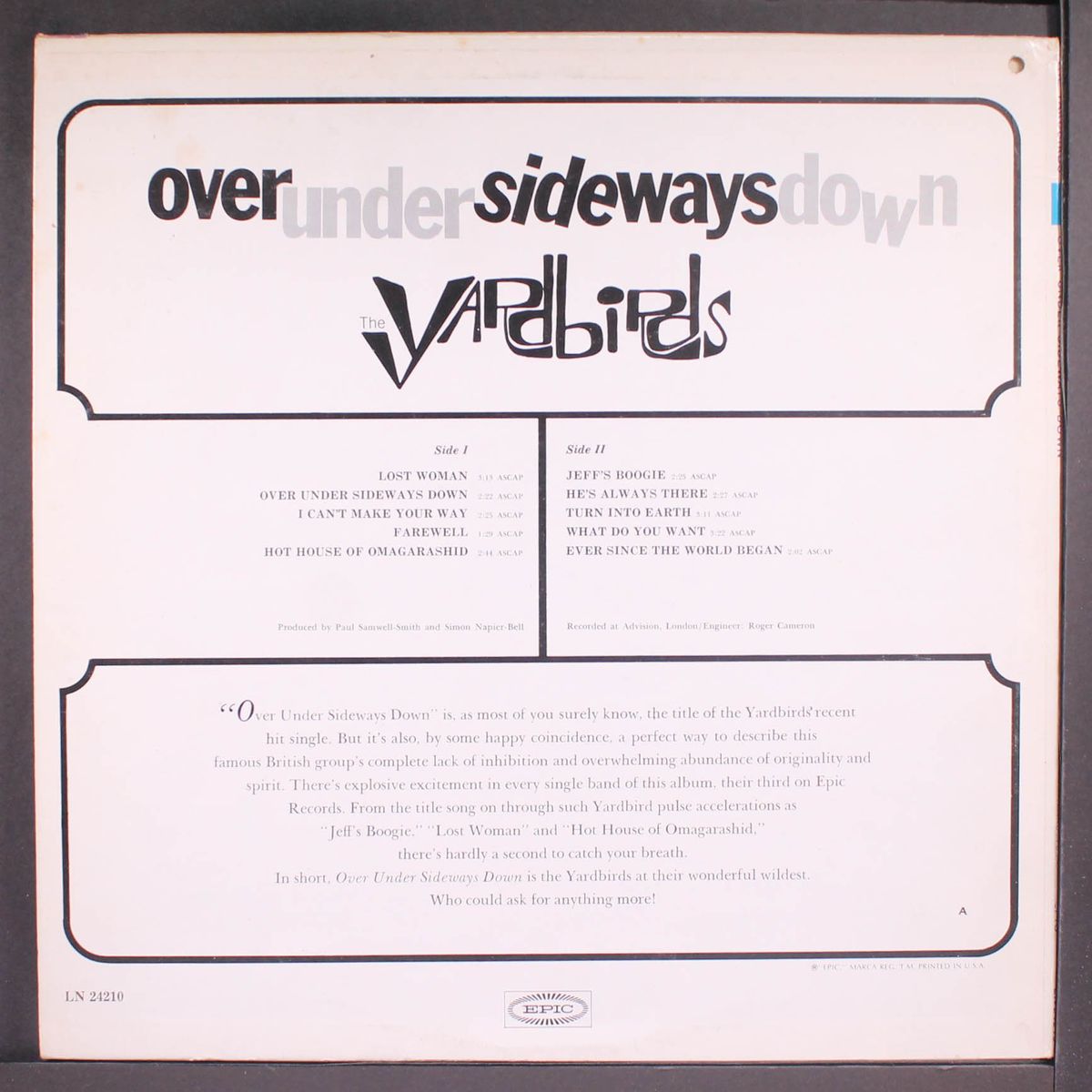 over under sideways down by YARDBIRDS