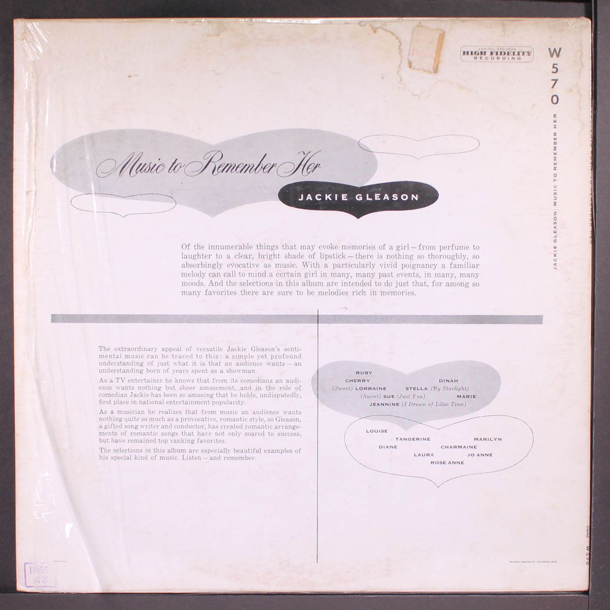 music to remember her by JACKIE GLEASON